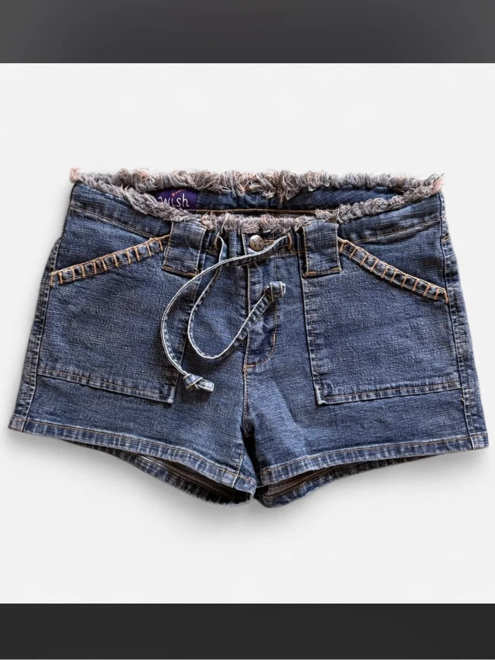 Vintage Denim Shorts with Unique Detailing <3